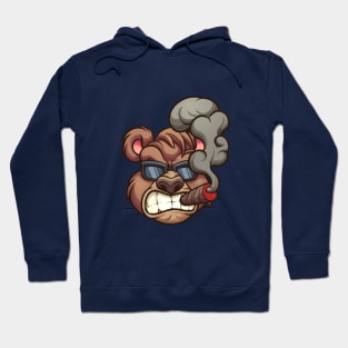 Angry smoking bear Hoodie